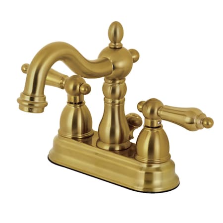 Kingston Brass KB1607AL Heritage 4" Centerset Bathroom Faucet, Brushed Brass KB1607AL